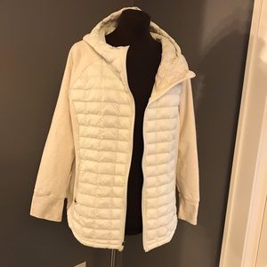 Women’s North Face jacket, XL, cream/oatmeal